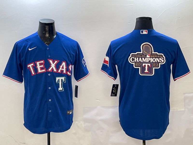 Men Texas Rangers Blank Blue Game 2025 Nike MLB Jersey style 7